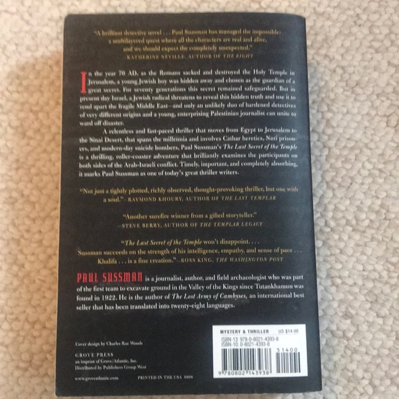 The Last Secret of the Temple by Paul Sussman book - Picture 2 of 4